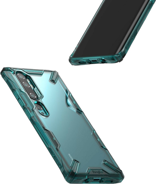 Etui plecki Ringke Fusion X do Xiaomi Mi Note 10/10 Pro Green (8809688897351) - obraz 2