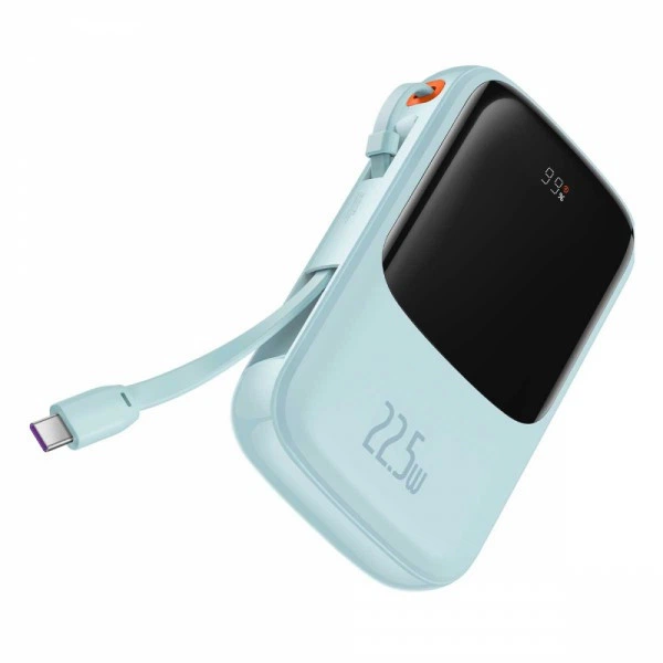 Повербанк 20000 мАг 22.5Вт USB Type-C блакитний Baseus Qpow PPQD030103 - Фото 2 Повербанк 20000 мАг 22.5Вт USB Type-C блакитний Baseus Qpow PPQD030103 - зображення 2