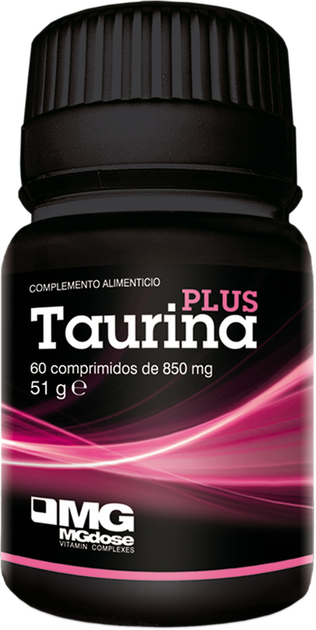 Дієтична добавка Mgdose Taurina Plus 850 мг 60 таблеток (8422947597122) - зображення 1