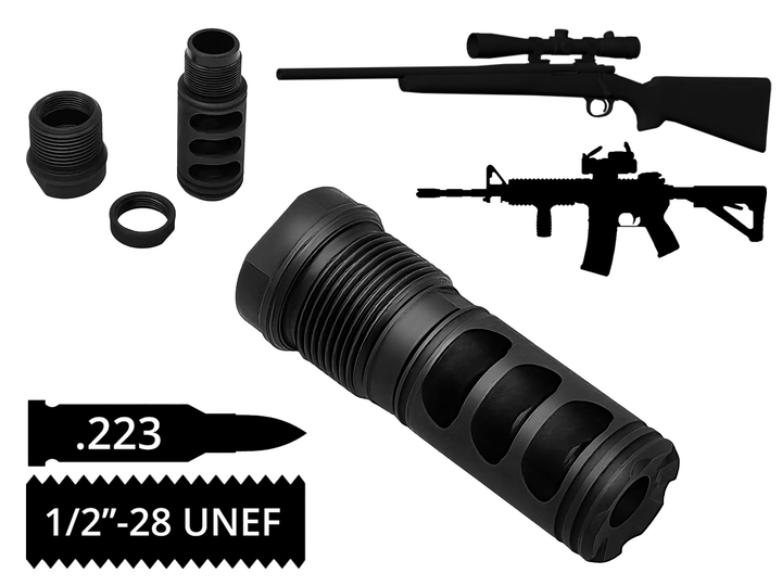 ДГК трискладовий AFTactical M241 калібр .223 різьблення 1/2"-28 UNEF - зображення 1