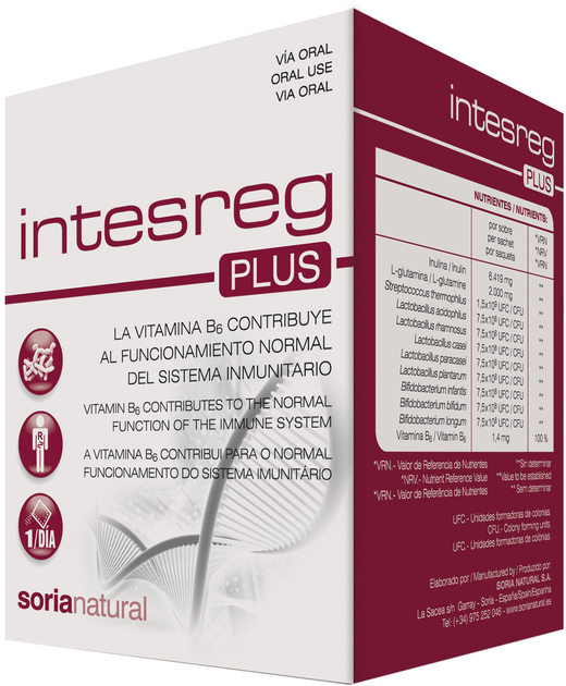 Дієтична добавка Soria Natural Intesreg Plus 14 Sobres x 10 г (8422947200084) - зображення 1