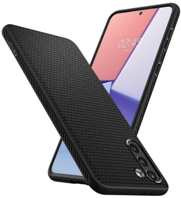 Etui plecki Spigen Liquid Air do Samsung Galaxy S21 Matte Black (8809756642609) - obraz 3