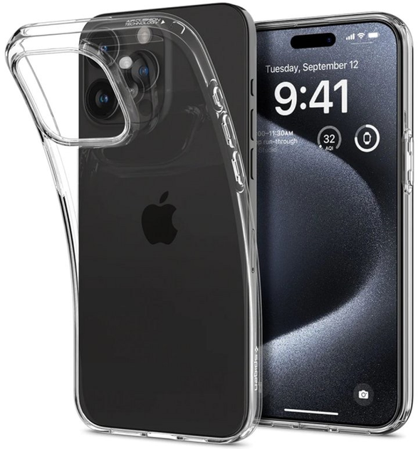 Панель Spigen Liquid Crystal для Apple iPhone 15 Pro Кришталево-прозорий (8809896750301) - зображення 1