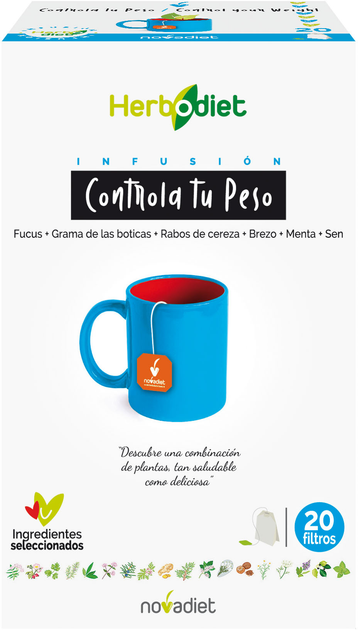 Трав'яний чай Novadiet Herbo Controla Tu Peso 20 шт (8425652005210) - зображення 1