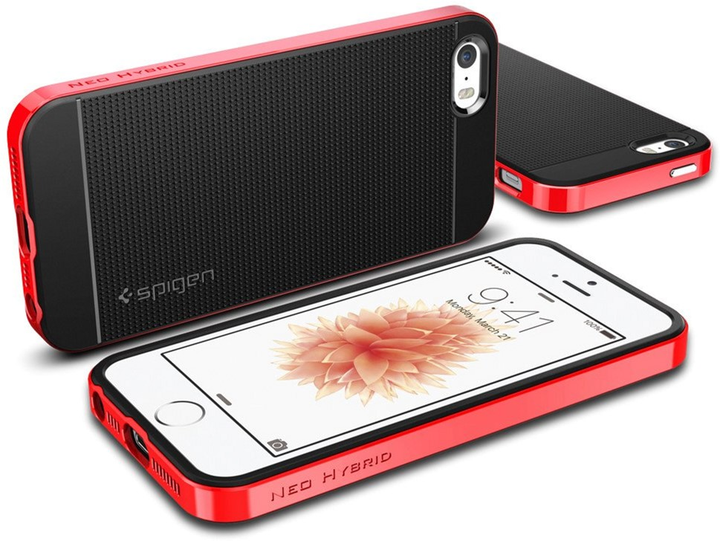 Панель Spigen Neo Hybrid для Apple iPhone 5/5S/SE Червоний (8809466643651) - зображення 1