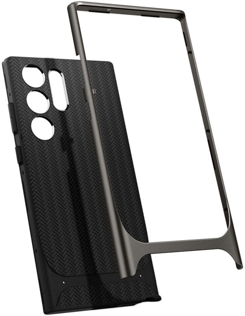 Etui plecki Spigen Neo Hybrid do Samsung Galaxy S23 Ultra Gun metal (8809896740340) - obraz 2