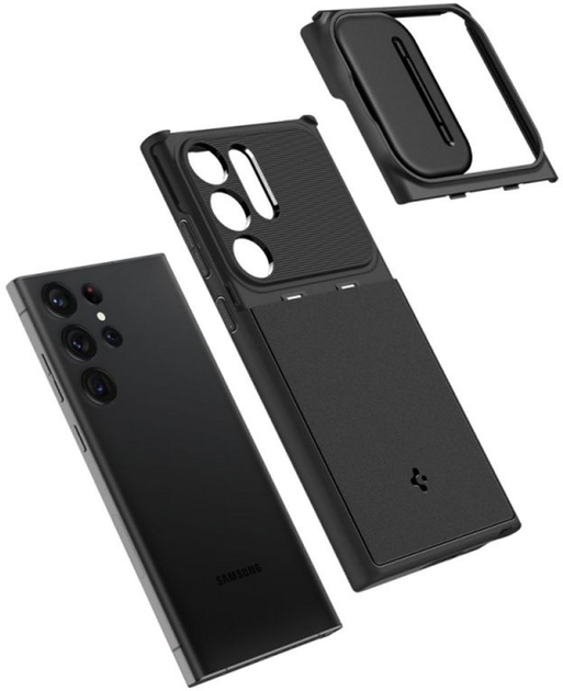 Etui plecki Spigen Optik Armor do Samsung Galaxy S23 Ultra Black (8809896740463) - obraz 10