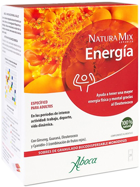 Suplement diety Aboca Natura Mix Advanced Energy - Fluid Concentrate 20 saszetki (8032472016816) - obraz 1