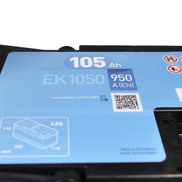 Аккумулятор автомобильный EXIDE Start-Stop AGM 105Аh 950A R+ (L6) - изображение 3