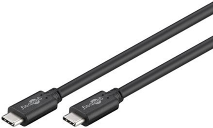 Kabel Goobay USB-C/C 5 G / 3 A PD USB 3.2 GEN1 Czarny (4040849679759) - obraz 1