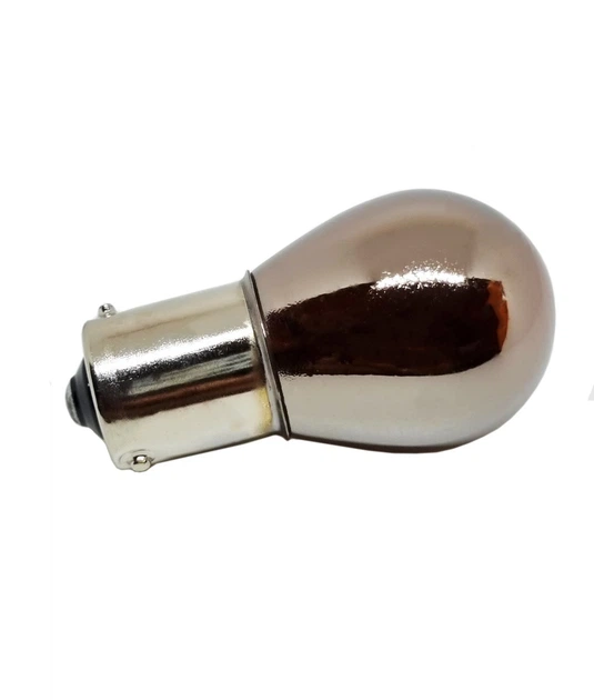 Автомобільна лампа з цоколем 1156 BAU15s PY21W S2550ACR 12V 21W Silver Chrome Amber Жовтий (00702) - зображення 2