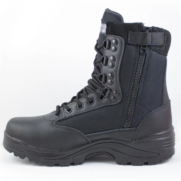 Тактичні берці Mil-Tec Tactical Boots With YKK Zipper Black Розмір 44 (28,5 см) Waterproof зі змійкою - зображення 1