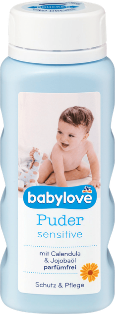 Присипка дитяча Babylove з екстрактом календули і маслом жожоба 100 г (4058172455940) - Фото 1 Присипка дитяча Babylove з екстрактом календули і маслом жожоба 100 г (4058172455940) - зображення 1