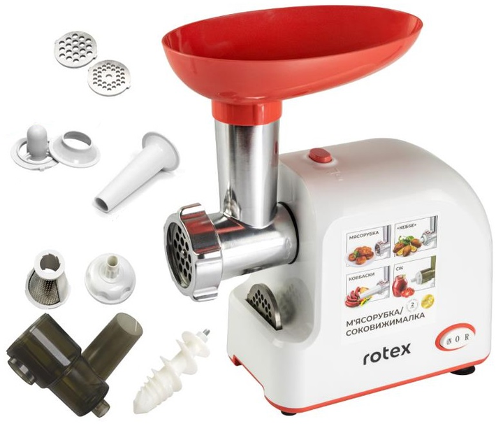М'ясорубка Rotex RMG190-W Tomato Master - зображення 1