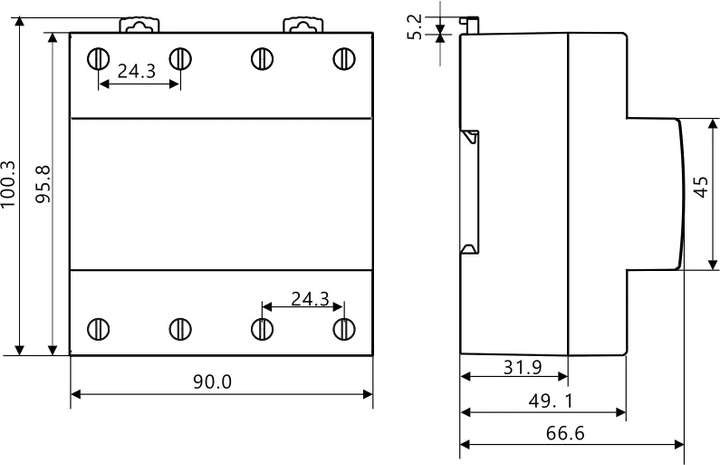 Трифазне реле контролю напруги та струму 63A [AVR-63T] Samwha - зображення 3