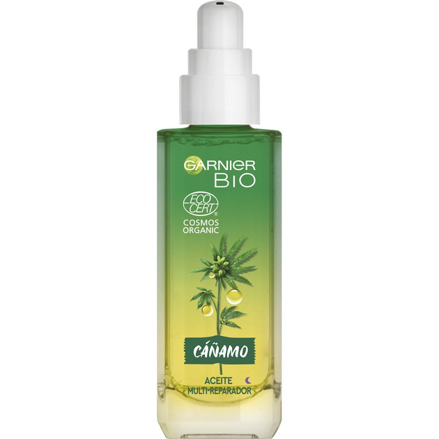 Olej konopny do twarzy Garnier Bio Hemp Regenerating Night Oil 30 ml (3600542361507) - obraz 1