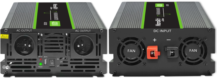 Przetwornica samochodowa Qoltec Monolith 2000W/4000W 24V na 230V czysty sinus (51939) (5901878519395) - obraz 6