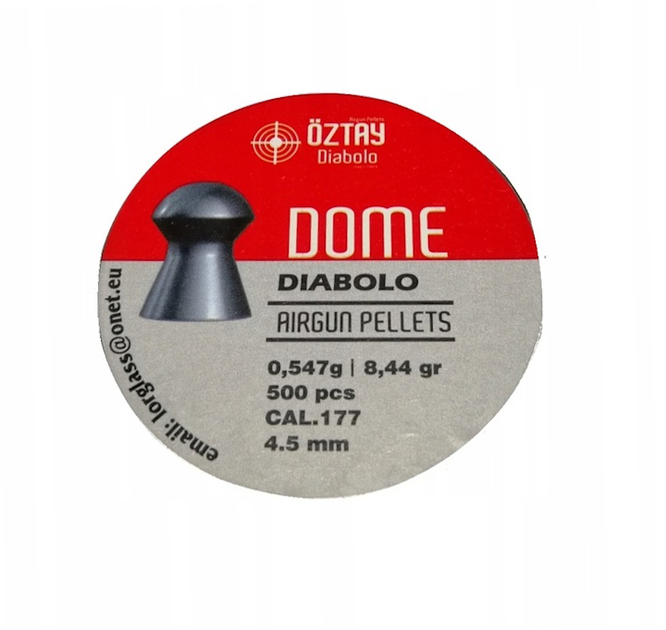 Кулі для пневматичної зброї Oztay Dome 4.5мм 0.547г 500шт - зображення 1