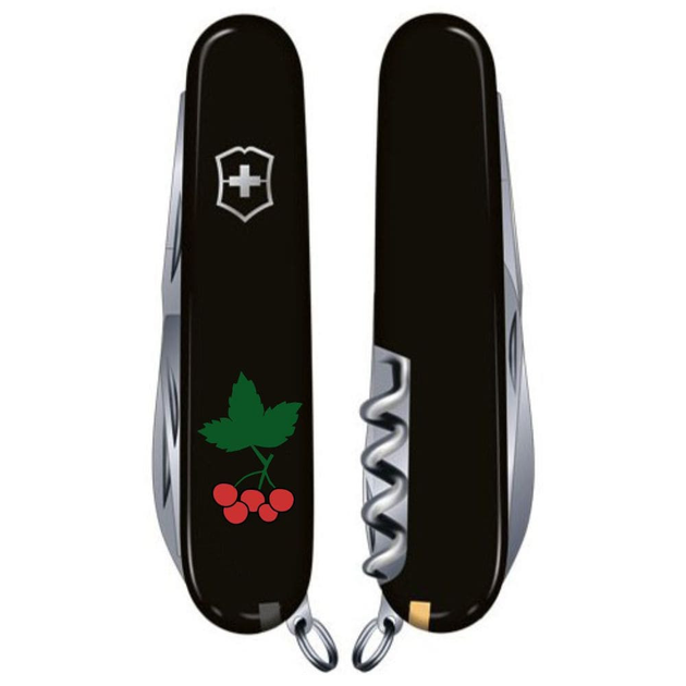 Ніж складаний 91 мм, 14 функцій Victorinox CLIMBER UKRAINE Чорний/Калина - зображення 2