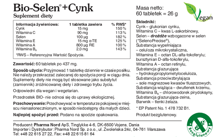 Suplement diety Pharma Nord Bio-Selen + Cynk 60 tabletek (5709976018204) - obraz 2
