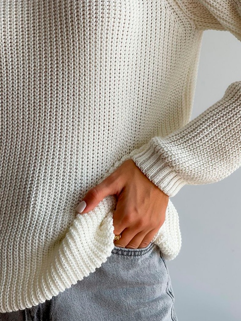 Джемпер женский ARTKNIT Cotton 5 S/M Кремовый (4823093442245) - изображение 4
