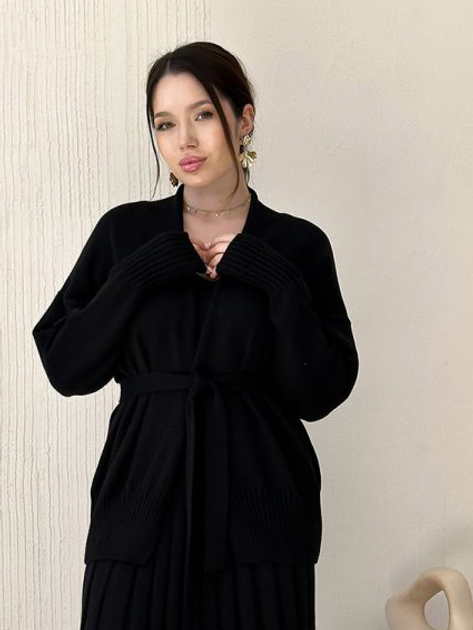 Кардиган в'язаний жіночий ARTKNIT Joy S-M Чорний від Rozetka на платформі USKIDKA Акція на Кардиган в'язаний жіночий ARTKNIT Joy S-M Чорний від Rozetka