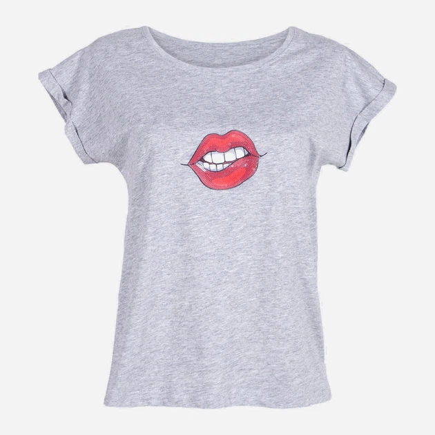 Футболка жіноча Yoclub PKK-0099K-A110 S Сіра (5903999468408) - зображення 2