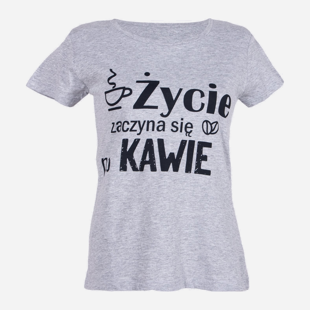 Футболка жіноча Yoclub PKK-0103K-A110 XL Сіра (5903999468620) - зображення 2