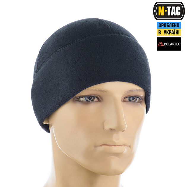 Шапка M-Tac Watch Cap Фліс Light Polartec Dark Navy Blue Size L - зображення 2