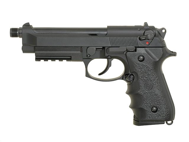 Пістолет Beretta M92F/M9 KJW Silencer Plastic Green Gas (Страйкбол 6мм) - зображення 2