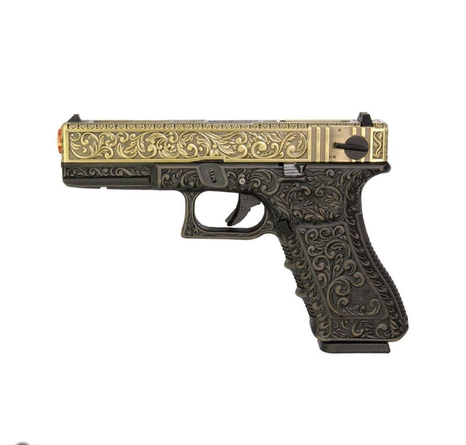 Пістолет WE Glock 17 Gen3. Floral Pattern LED Boxing GBB (Страйкбол 6мм) - изображение 1