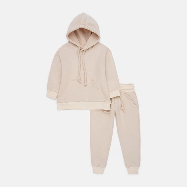 Детский спортивный костюм (худи + штаны) для девочки Carica KM-12025-10 28 116 см Беж (2000002483595) 