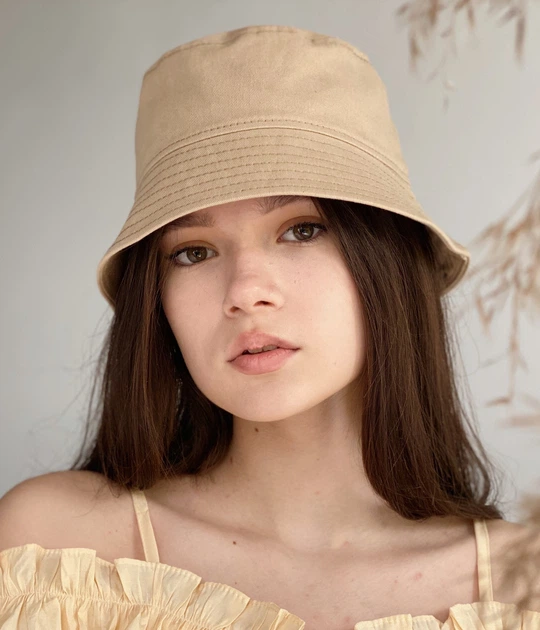 Панама летняя джинсовая D.Hats бежевая - изображение 2