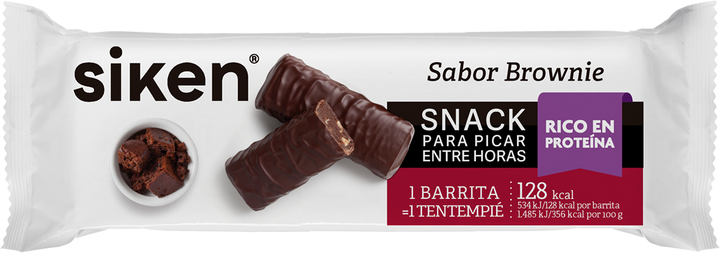 Batoniki Siken brownie 36 g x 3 szt (8424657108223) - obraz 1