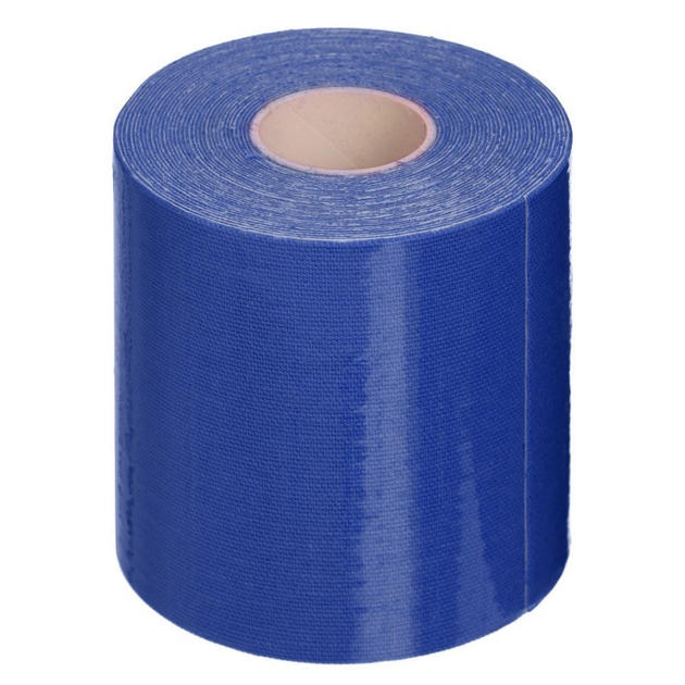 Кінезіо тейп (кінезіологічний тейп) Kinesiology Tape 7.5см х 5м синій - зображення 1