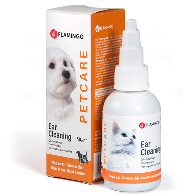 Капли для чистки ушей для собак и кошек Flamingo Petcare Ear Cleaner 50 ...
