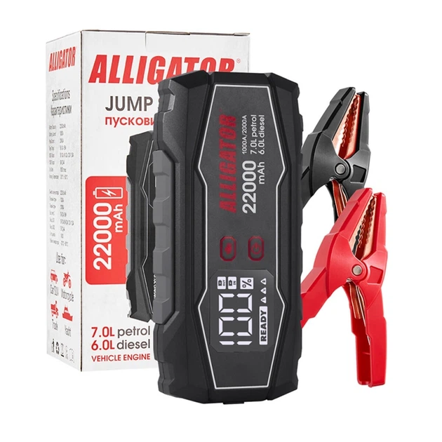 ПУСКОВОЕ УСТРОЙСТВО ALLIGATOR MSG JUMP STARTER 1000A/2000A 22000MAH - изображение 3