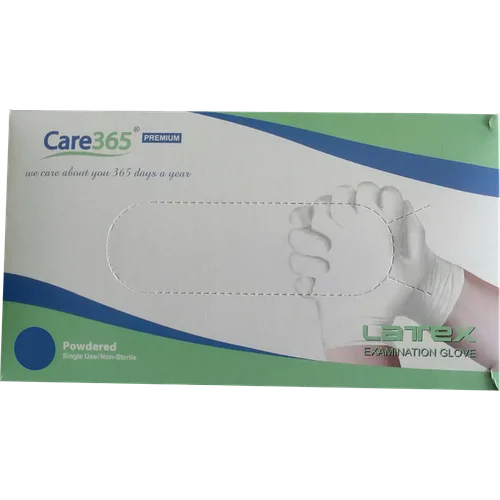 Перчатки Care365 опудренные латексные премиум качества размер M С365100М - изображение 1