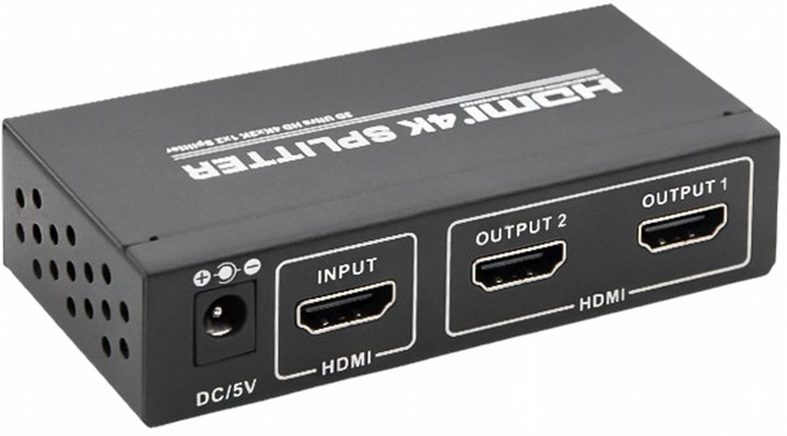 Rozdzielacz Qoltec Splitter HDMI v.2.0 1 x 2 aktywny (5901878523569) - obraz 1