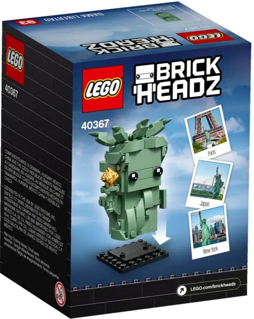 Zestaw klocków LEGO BrickHeadz Statua Wolności 153 elementy (40367) - obraz 2