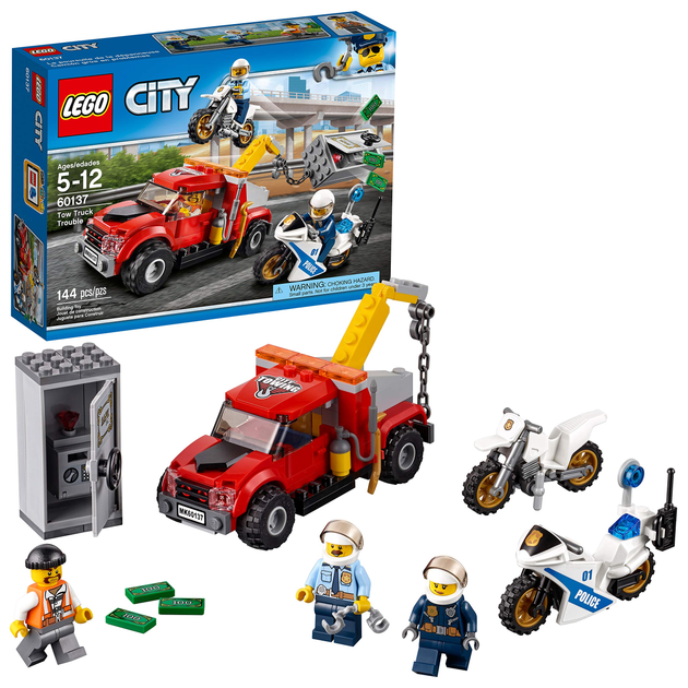 Zestaw klocków LEGO City Ucieczka holownikiem 144 elementy (60137) - obraz 2