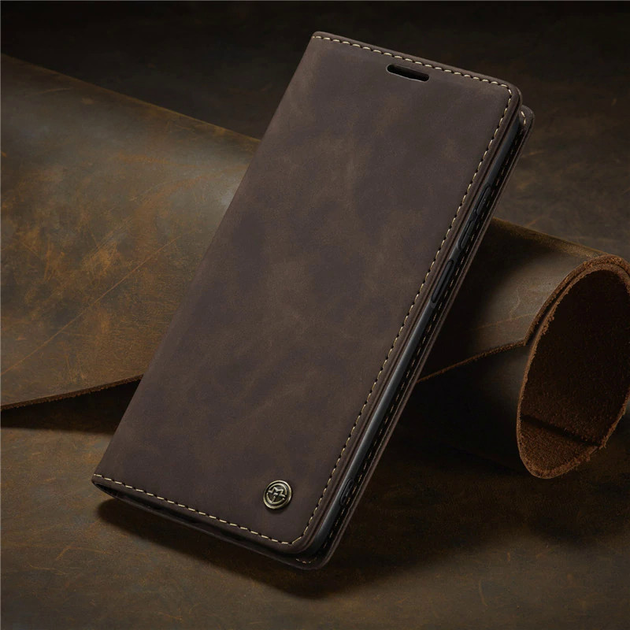 Чехол книжка Caseme с магнитом для Samsung Galaxy S8 кофейный бумажник ...