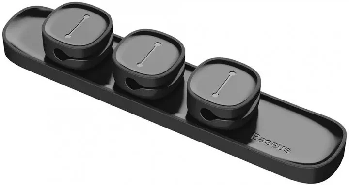 Тримач-затискач для кабелю магнітний Baseus Peas Cable Clip ACWDJ-01 Black - Фото 1 Тримач-затискач для кабелю магнітний Baseus Peas Cable Clip ACWDJ-01 Black - зображення 1