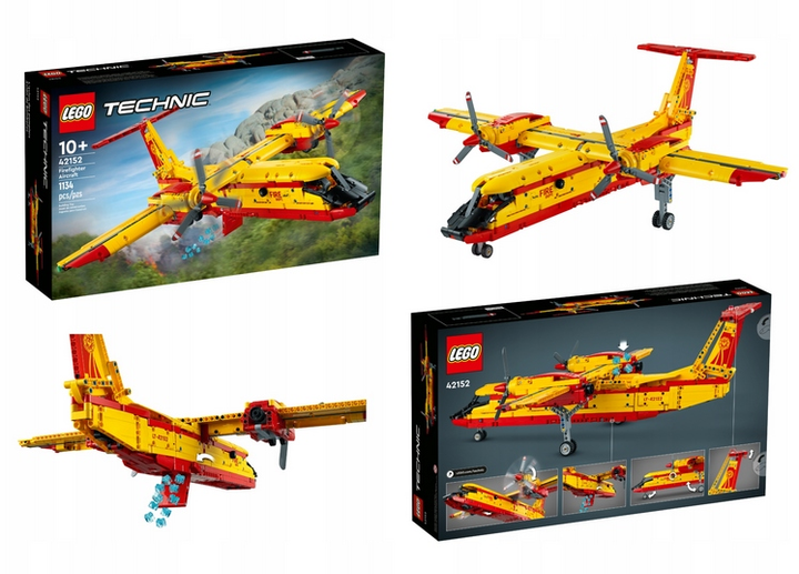 Zestaw klocków LEGO Technic Samolot gaśniczy 1134 elementy (42152) - obraz 2