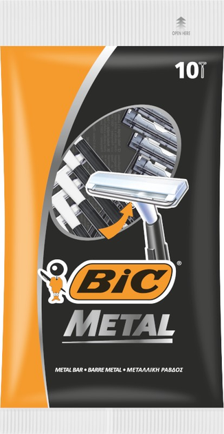 Набір бритв без змінних катриджів Bic Metal 10 шт - зображення 1