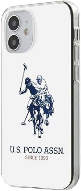 Панель U.S. Polo Assn Shiny Big Logo Collection для Apple iPhone 12 mini White (3700740487532) - зображення 1