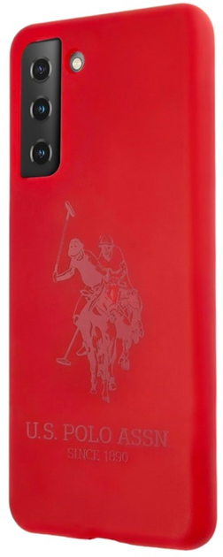 Etui U.S. Polo Assn Silicone On Tone do Samsung Galaxy S21 Plus Red (3700740497098) - obraz 1