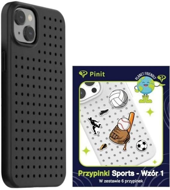 Etui Pinit Dynamic + Sports Pin Wzór 1 do Apple iPhone 14 Plus Black (5905359817383) - obraz 1
