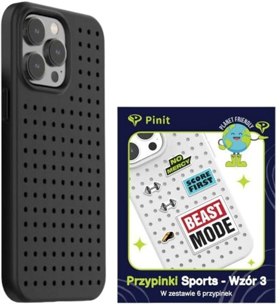Etui Pinit Dynamic + Sports Pin Wzór 3 do Apple iPhone 14 Pro Black (5905359817413) - obraz 1