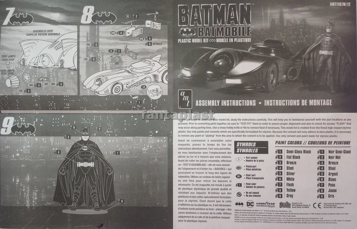 Сборная модель Batman 1989 Batmobile AMT (1107) - изображение 9